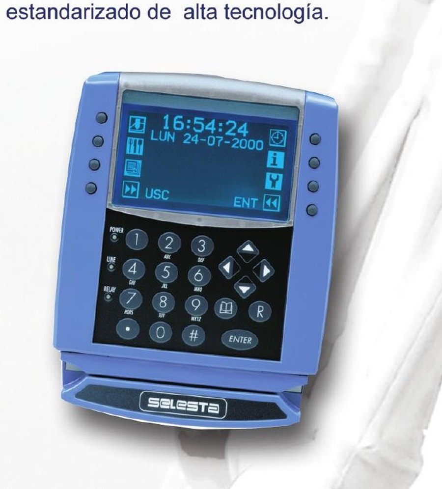 Terminal ISOtech de control de presencia con display gráfico y teclado alfanumérico